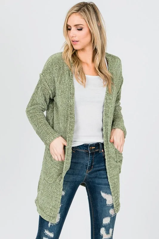 GEMMA SOFT CARDI OLIVE