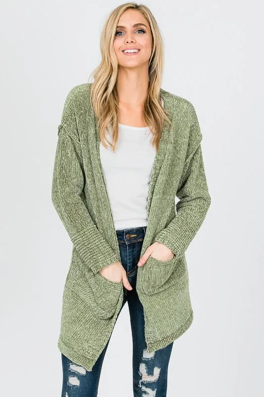 GEMMA SOFT CARDI OLIVE