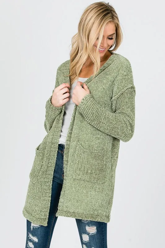 GEMMA SOFT CARDI OLIVE