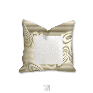 Geometric pillow, abstract square minimalistic, khaki abstract style, Interior decor, yellow home decor, pillow cover and insert, earthy art