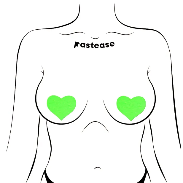 Glow Green Hearts