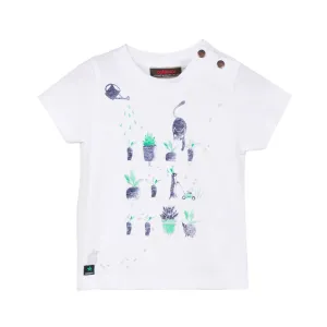 Glow-in-the-Dark Botanical Design T-Shirt