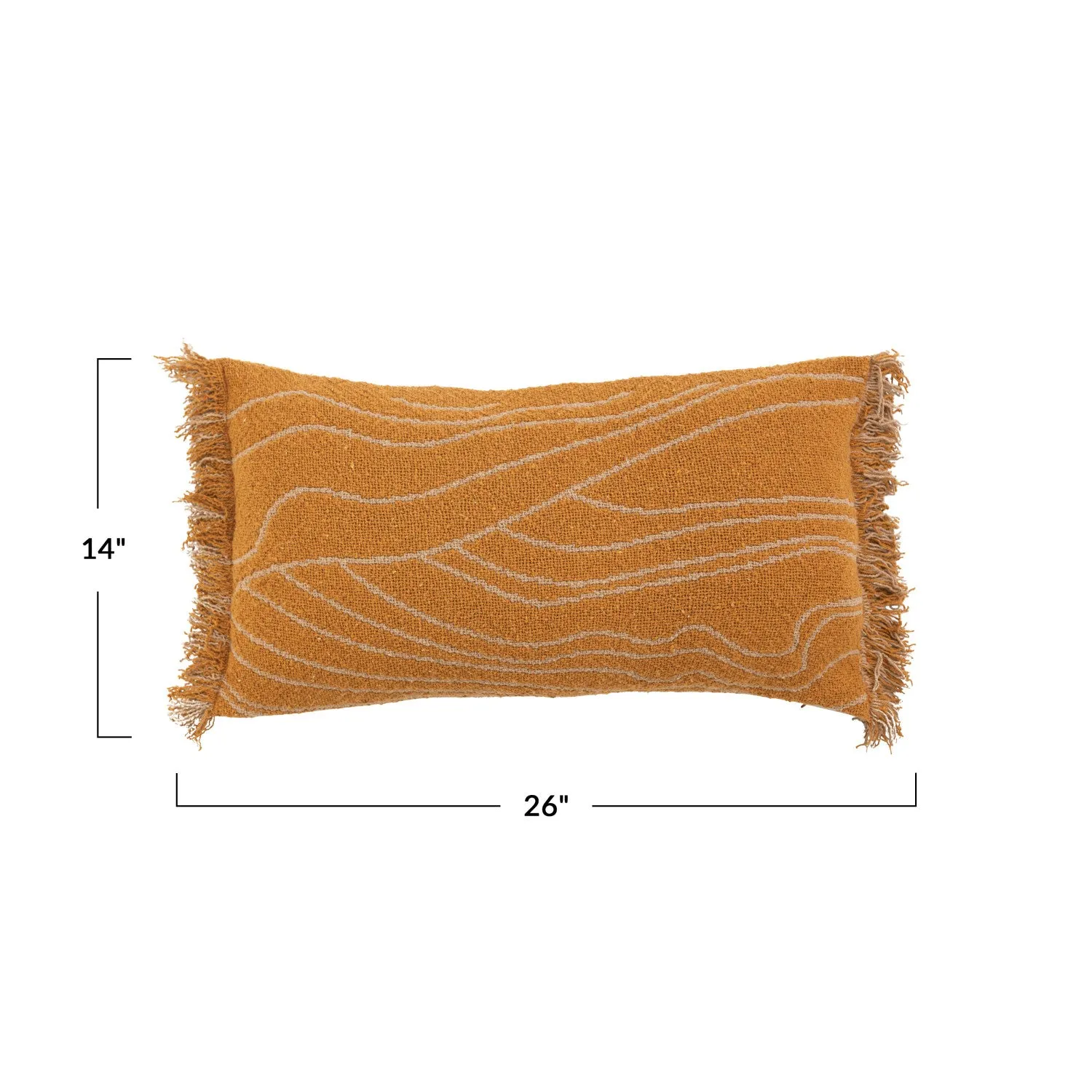 GOLDEN WAVE COTTON BLEND LUMBAR PILLOW