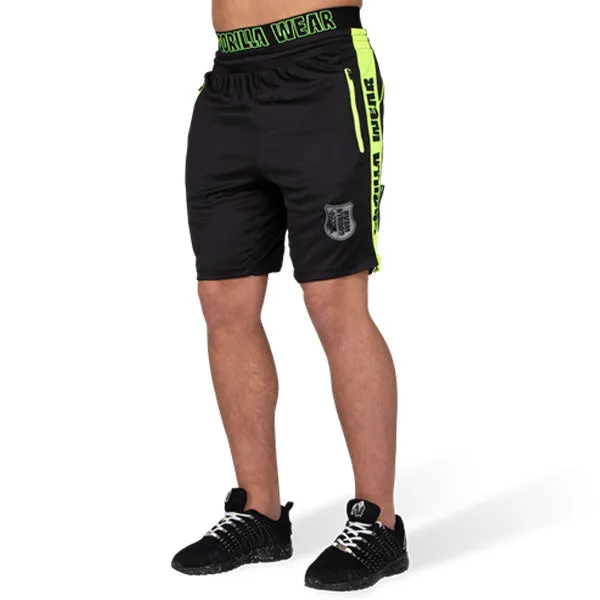 Gorilla Wear - Shelby Shorts - Black/Neon Lime