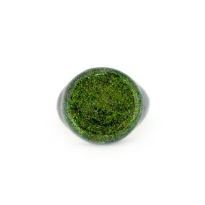 Green Sky Shimmer Shine Signet Ring | Sky