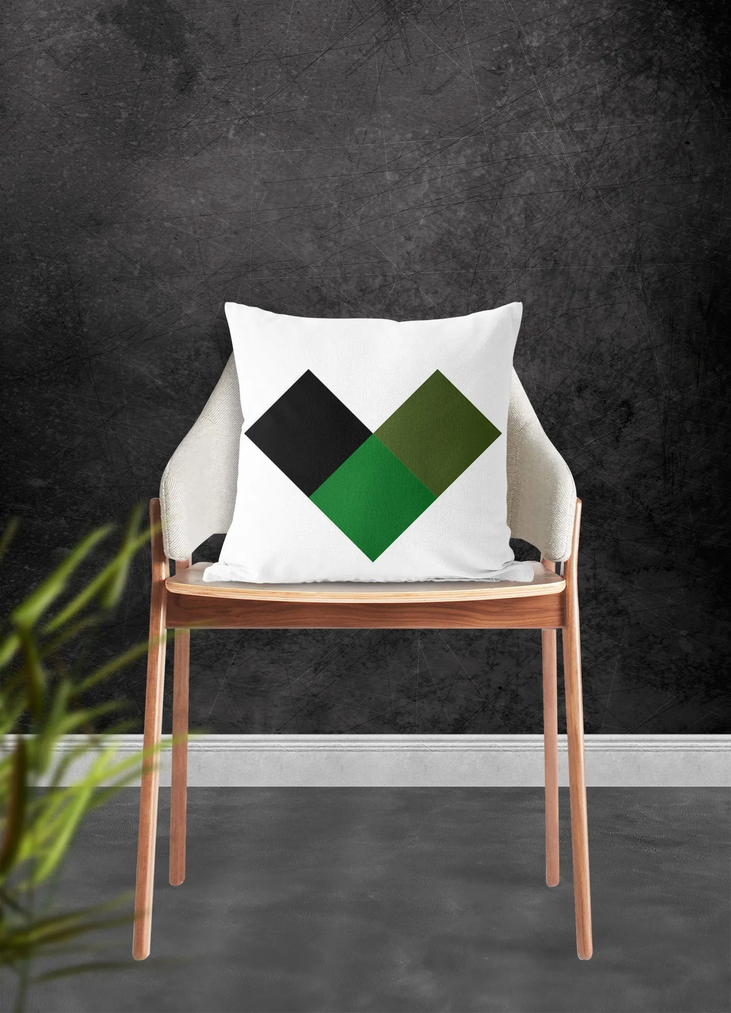 Heart pillow, green heart pixels, modern pillow, Interior decor, home decor pillow cover and insert, pillow case, green heart, stylish art