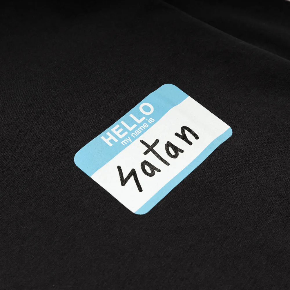 Hello My Name is Satan L/S Tee | Black