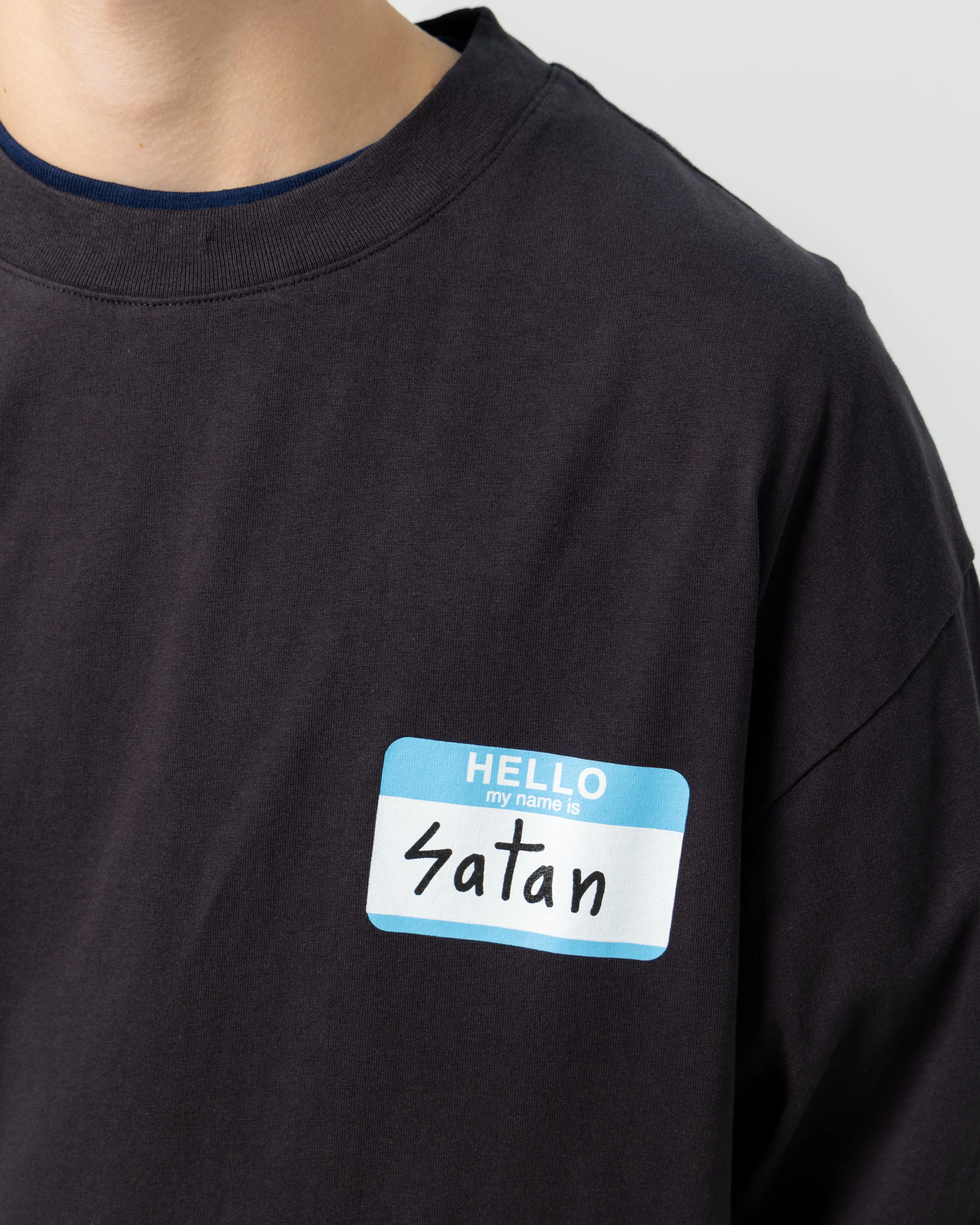 Hello My Name is Satan L/S Tee | Black