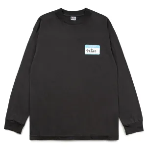 Hello My Name is Satan L/S Tee | Black