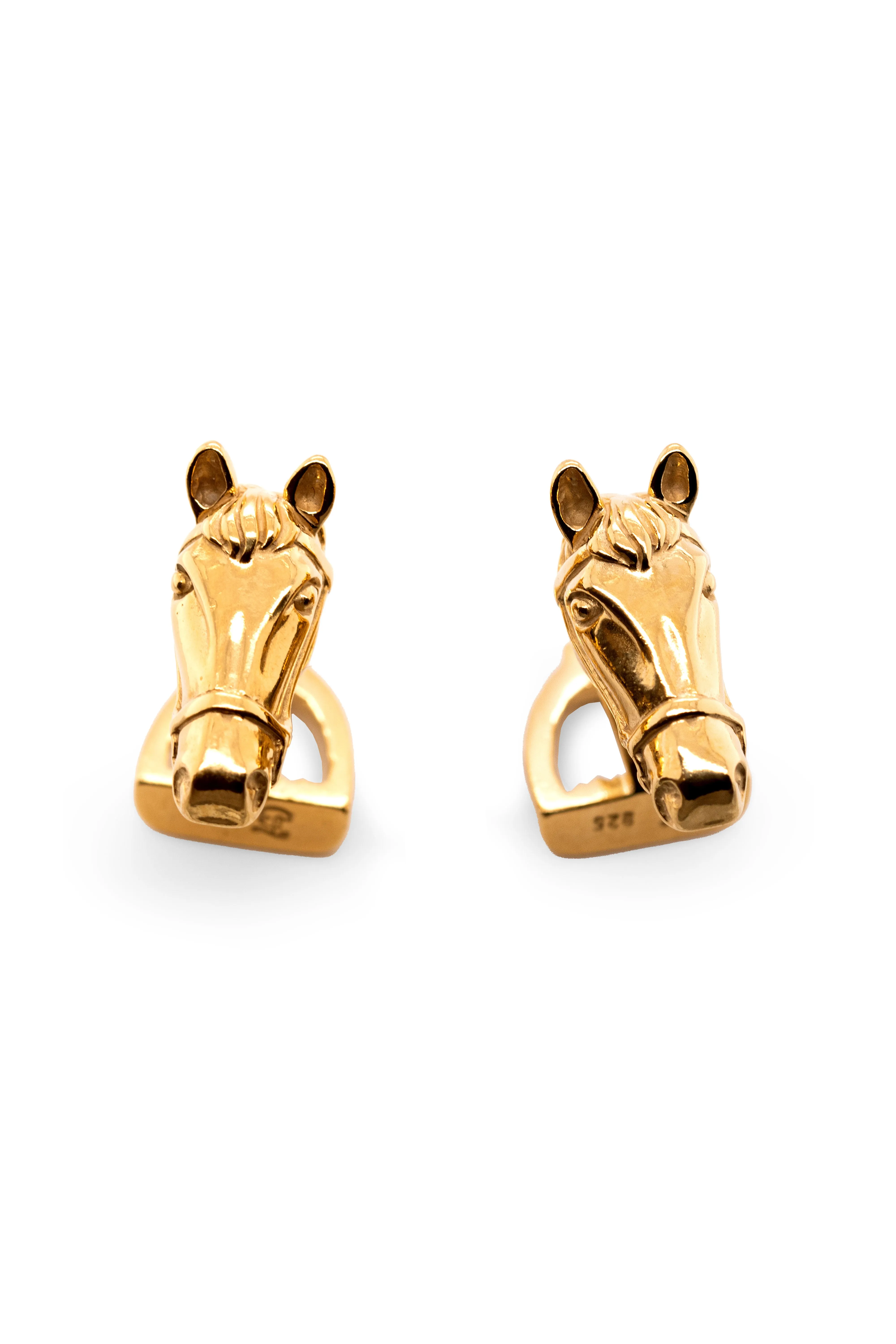 Horse & Stirrup Yellow Gold Vermeil Cufflinks