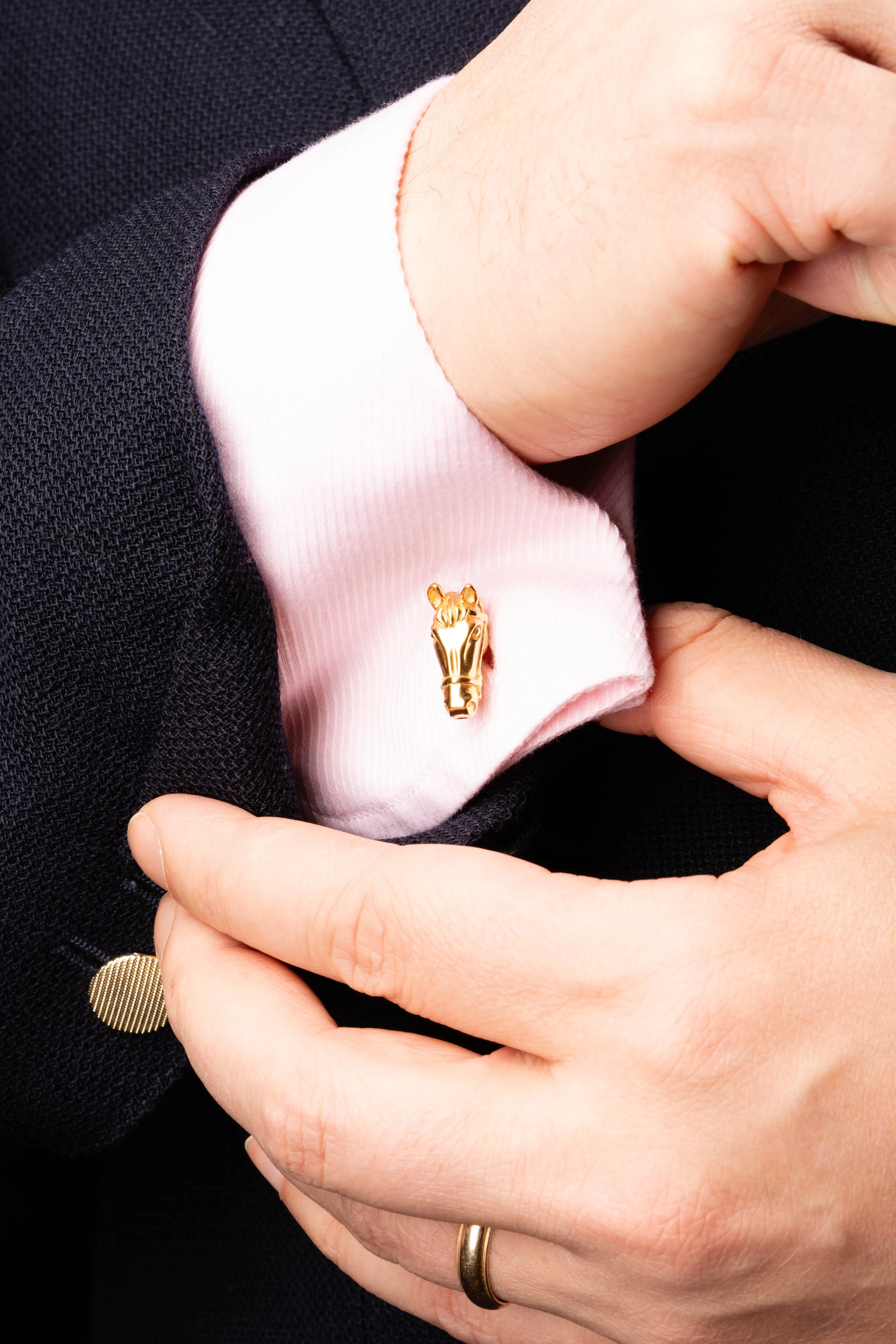 Horse & Stirrup Yellow Gold Vermeil Cufflinks