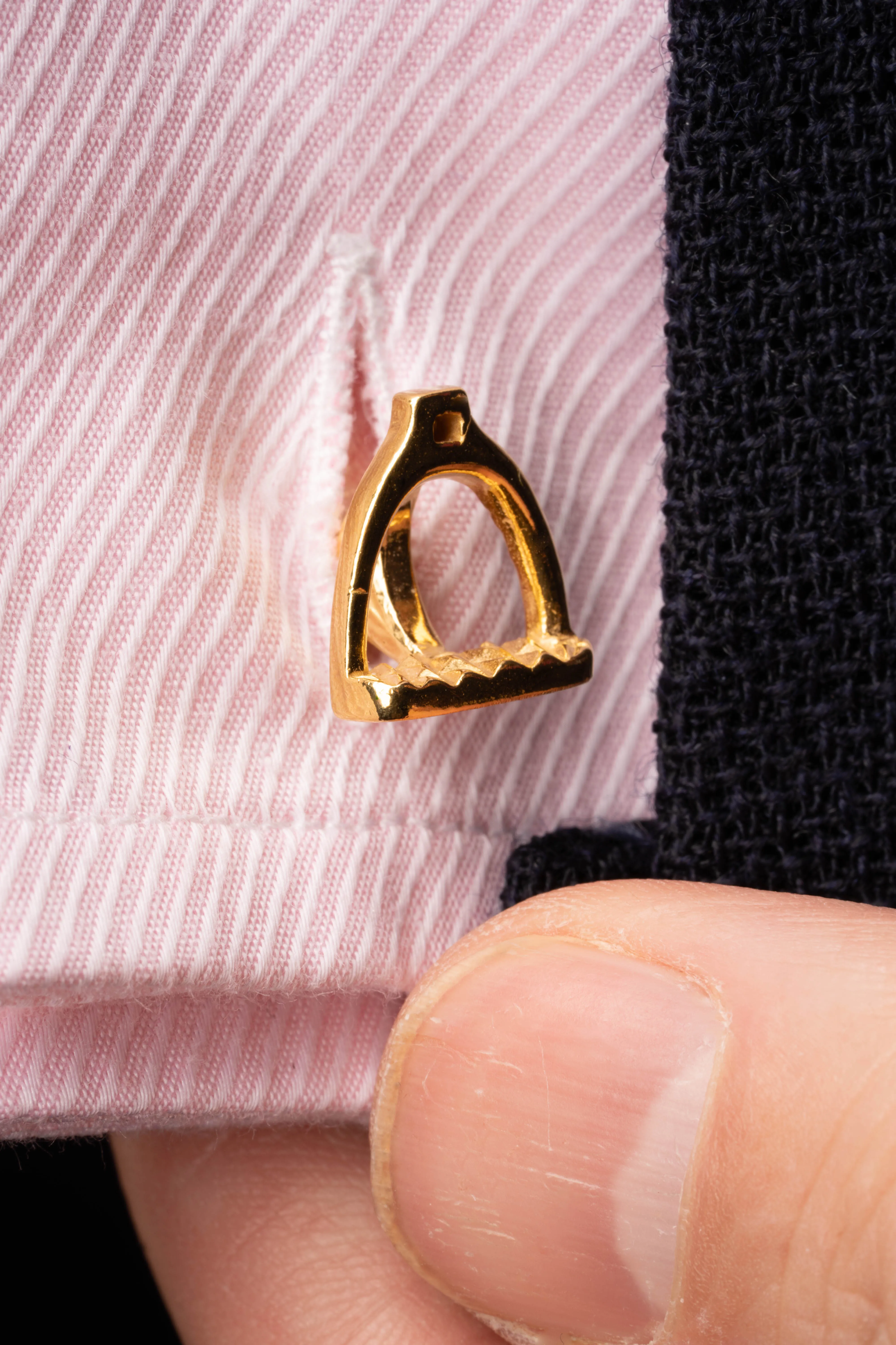 Horse & Stirrup Yellow Gold Vermeil Cufflinks