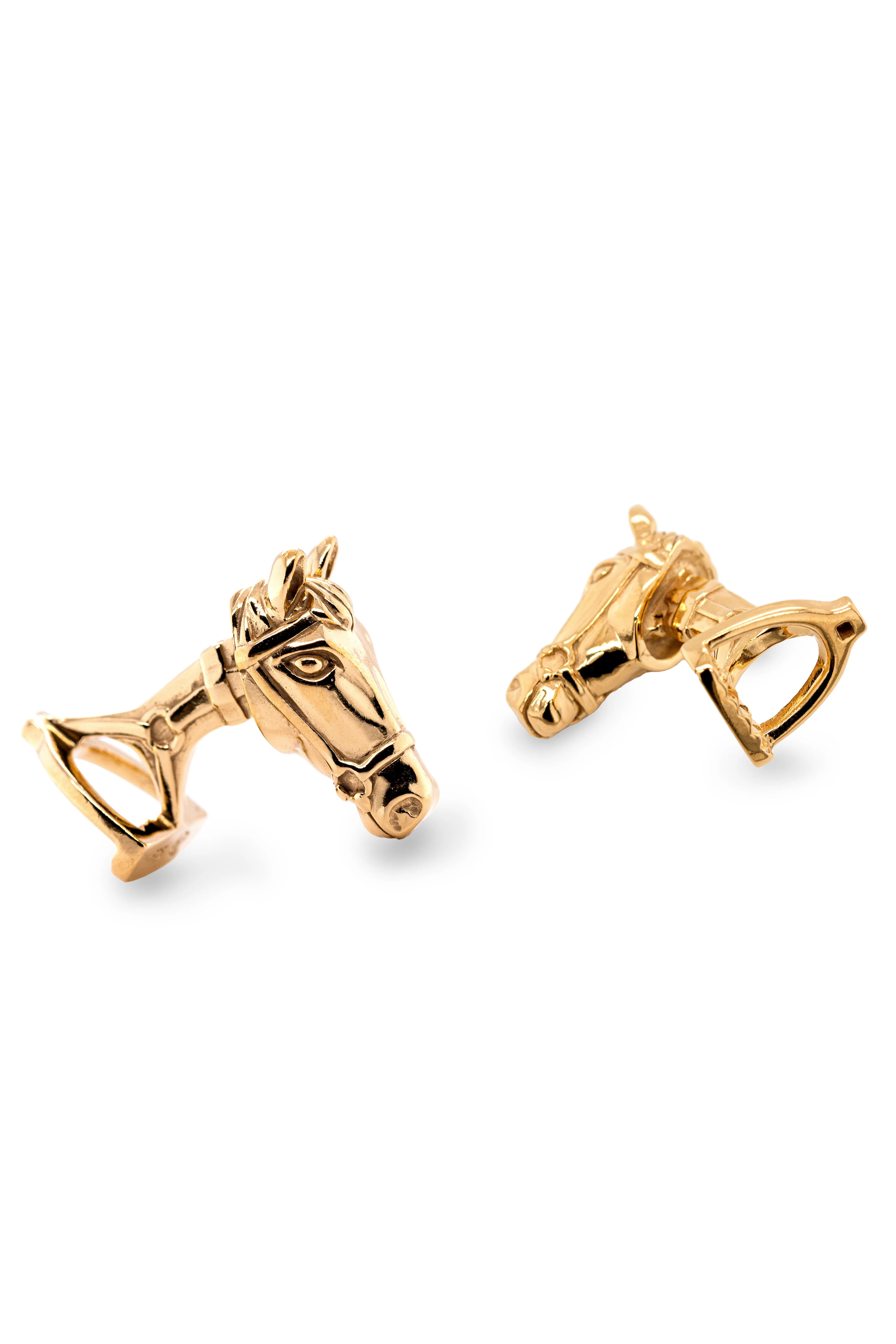Horse & Stirrup Yellow Gold Vermeil Cufflinks