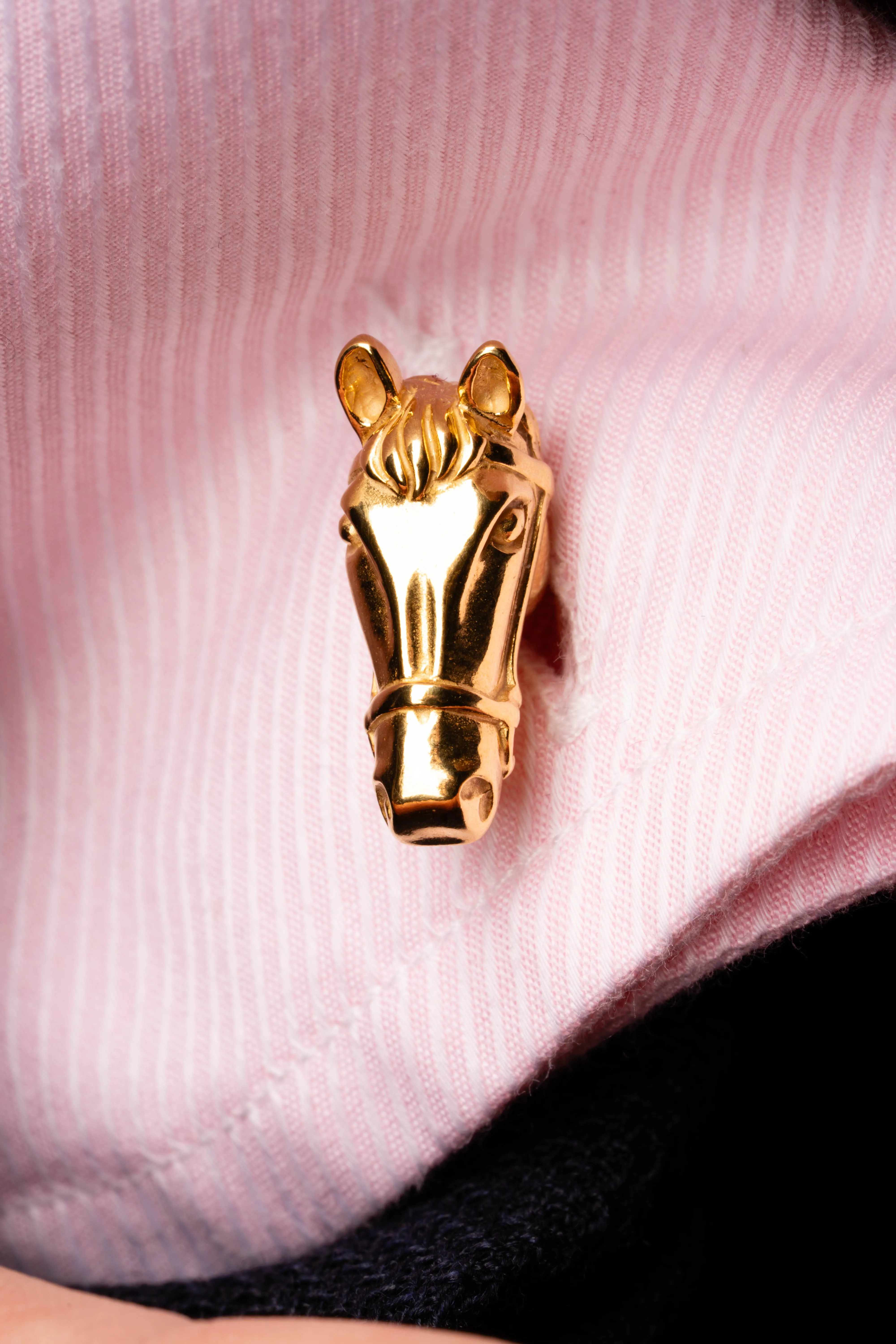 Horse & Stirrup Yellow Gold Vermeil Cufflinks
