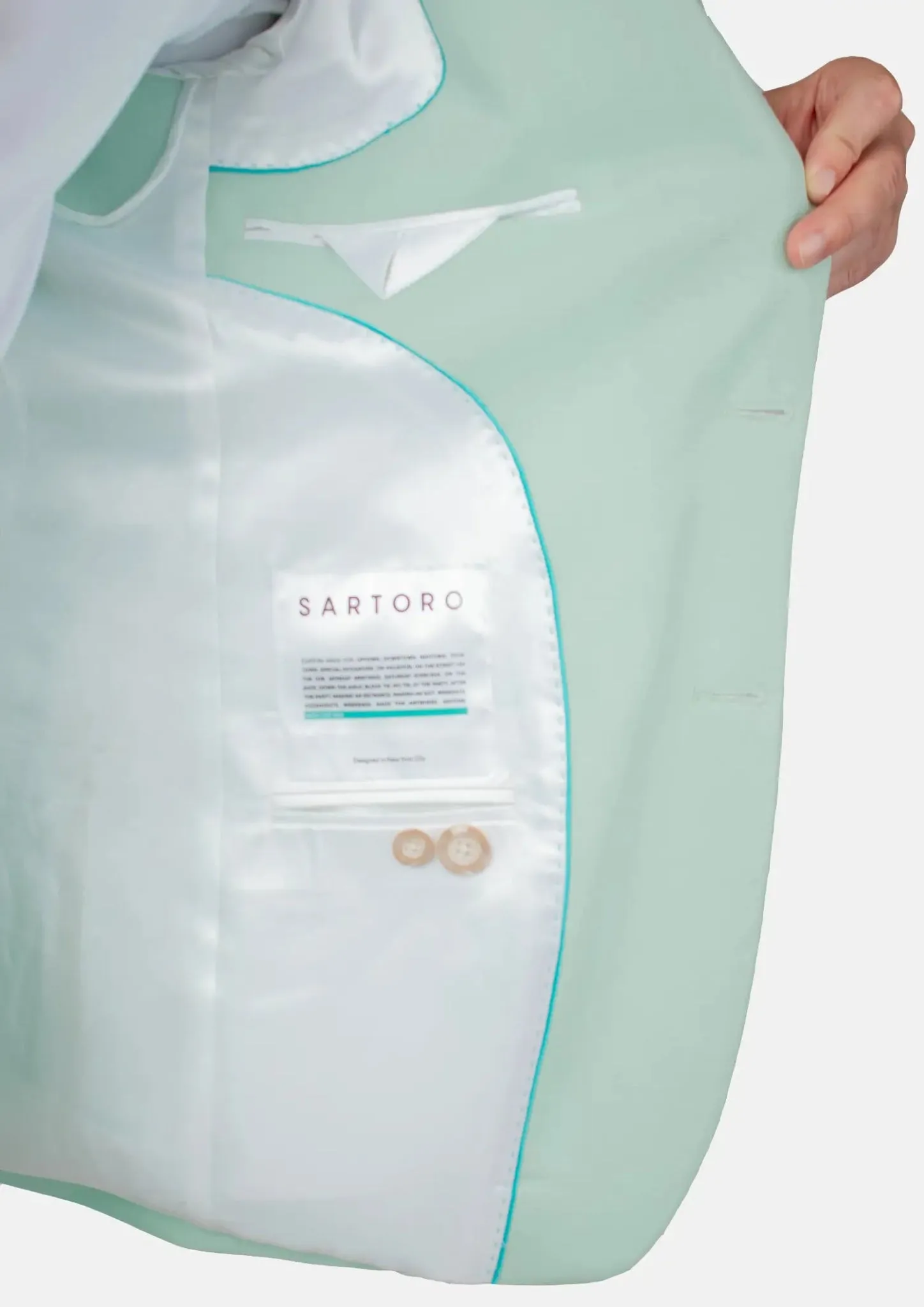 Hudson Mint Green Linen Blend Suit