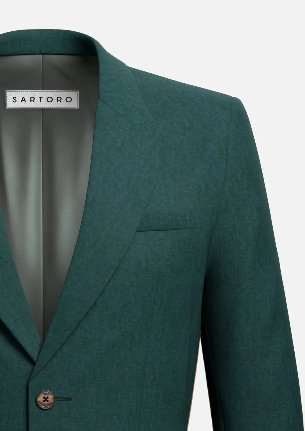Hudson Phthalo Green Linen Suit