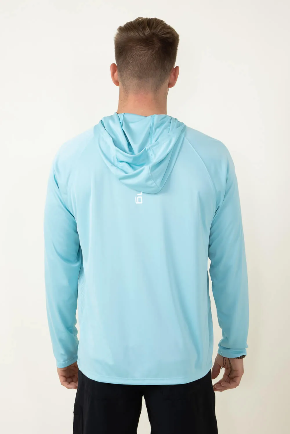 Huk Fishing Pursuit Vented Hoodie for Men in Blue | H1200525-372-MARINEBLUE