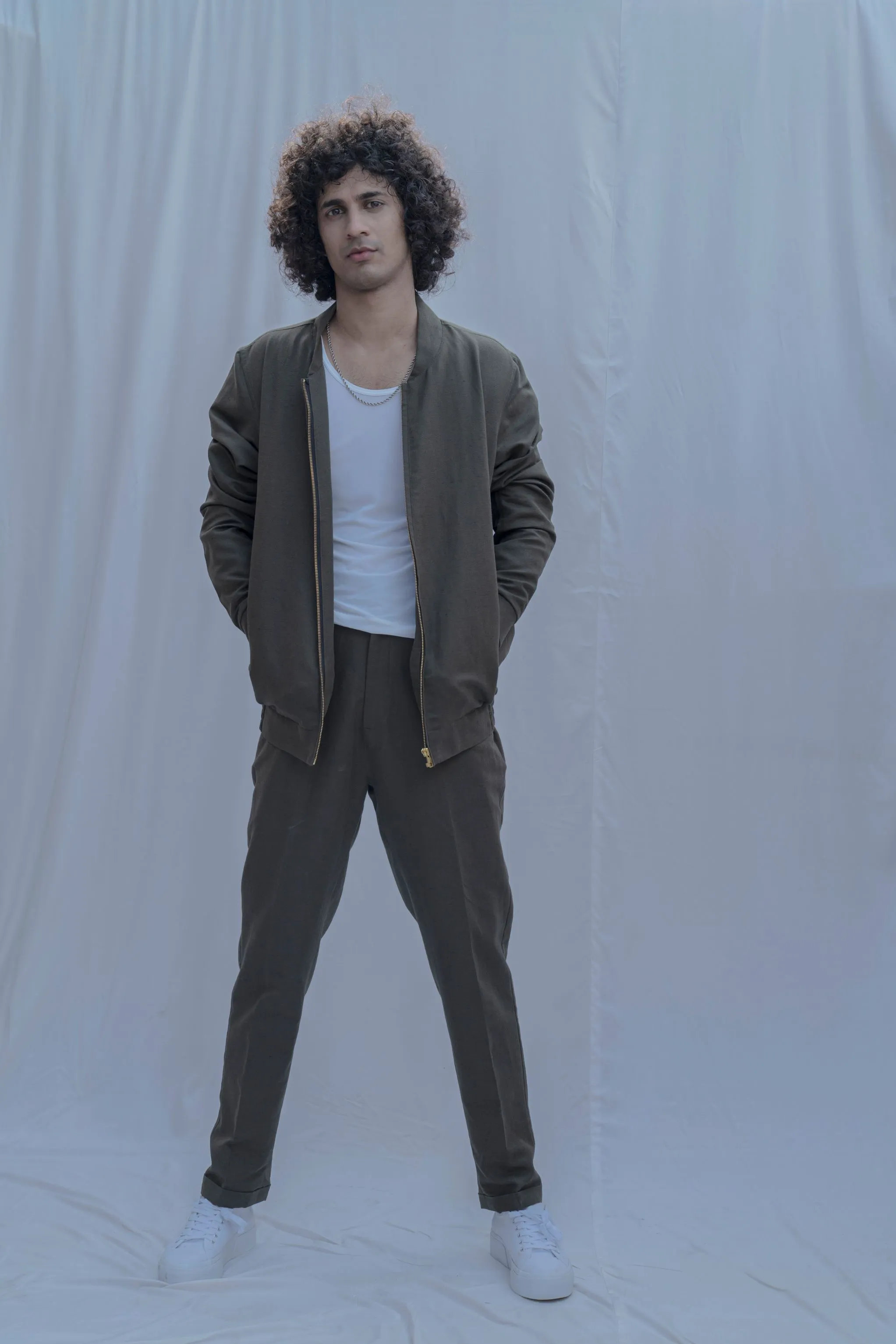 Ithaca - Olive Jacket Set