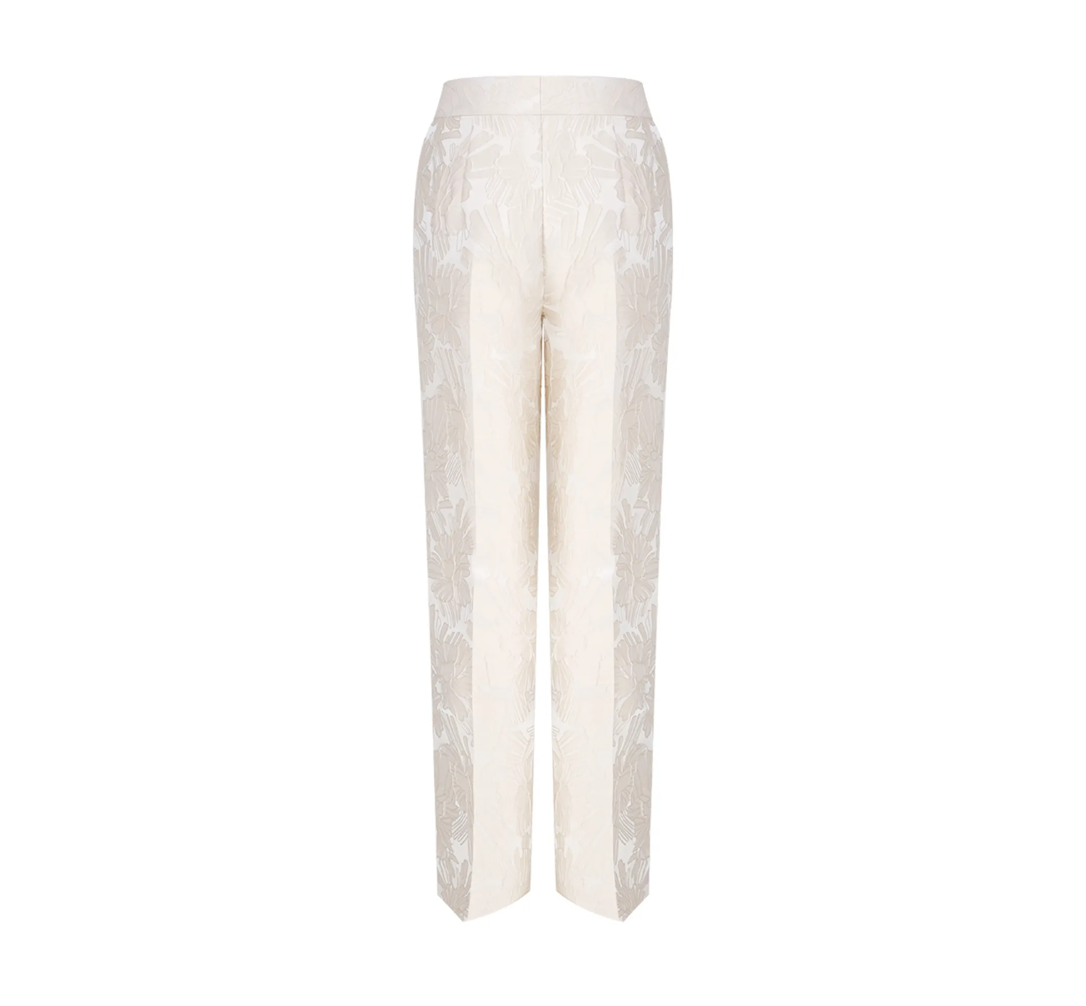 Ivory Flora Jacquard Women's Trousers