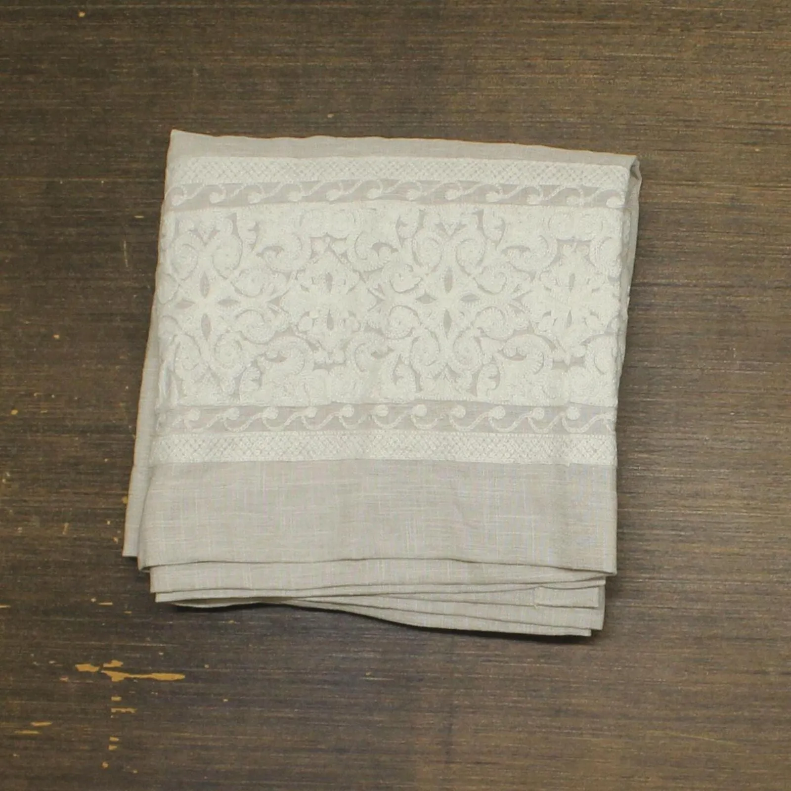 J. Queen New York Lauralynn Straight Window Valance Beige Brown 88 x 18