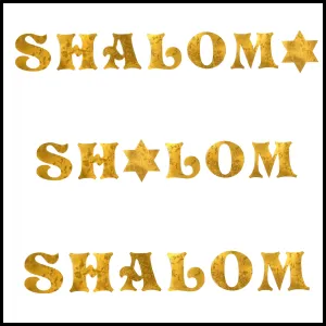 Jewish Fused Applique - SHALOM