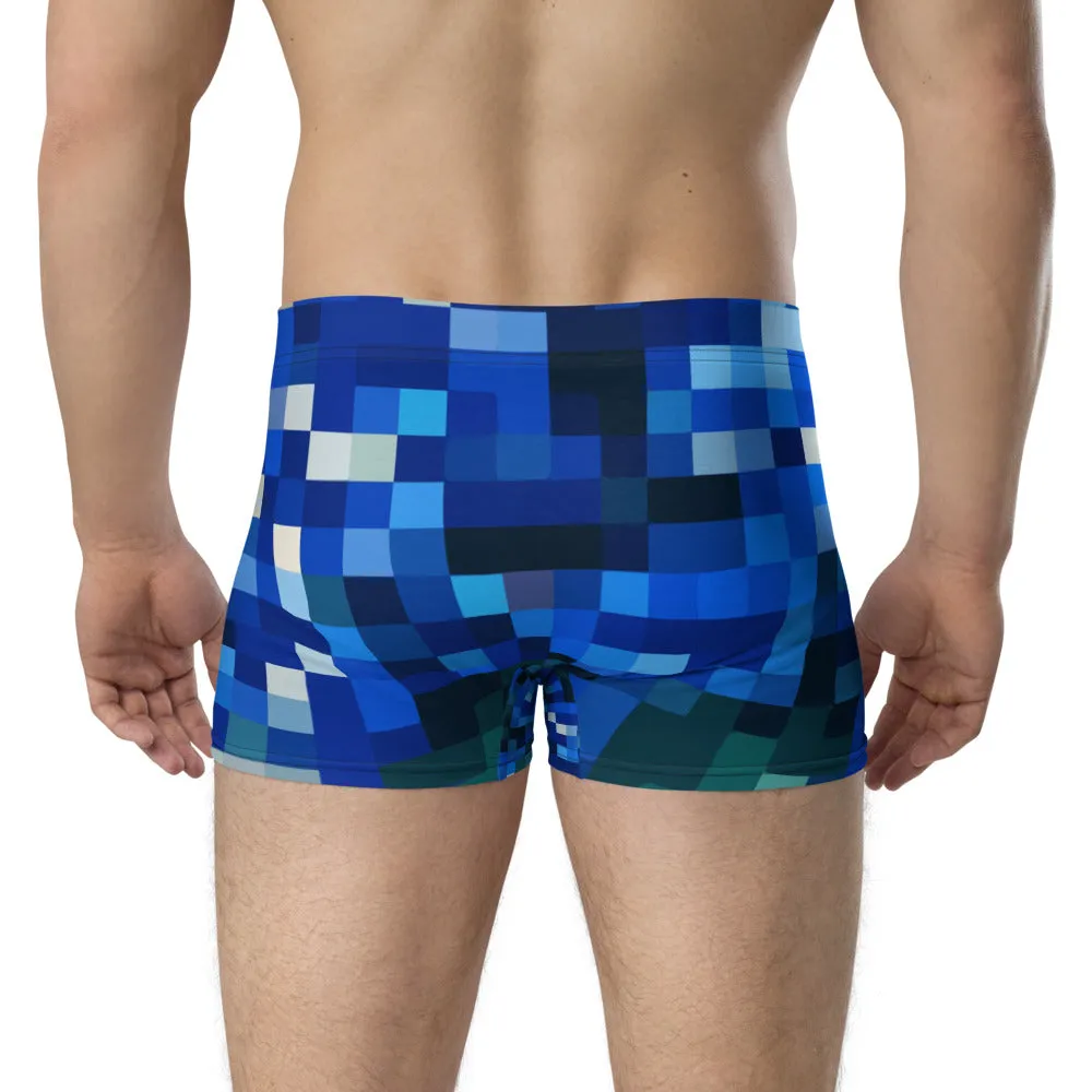 LGBT Mens Boxer Briefs - Blue Checked