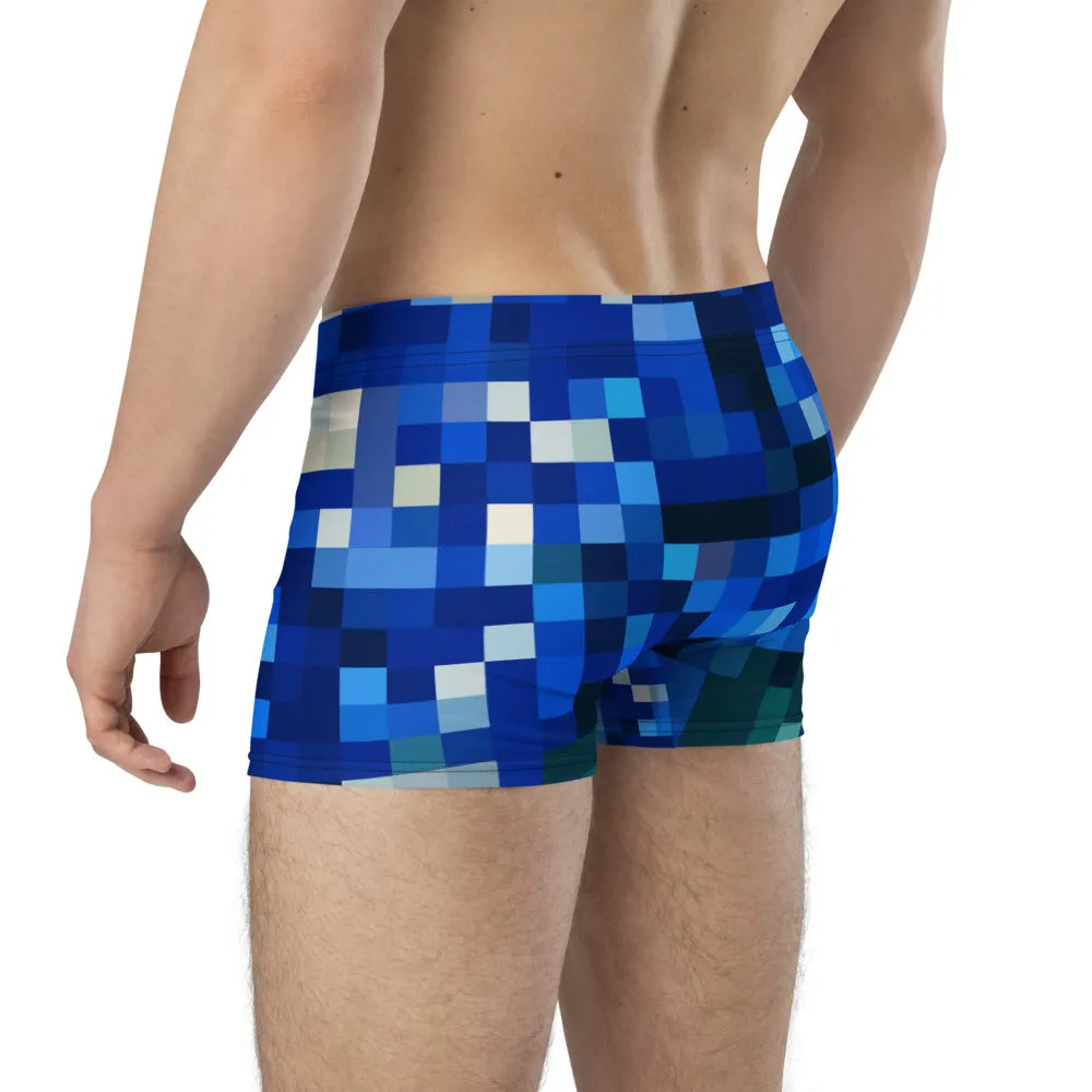 LGBT Mens Boxer Briefs - Blue Checked