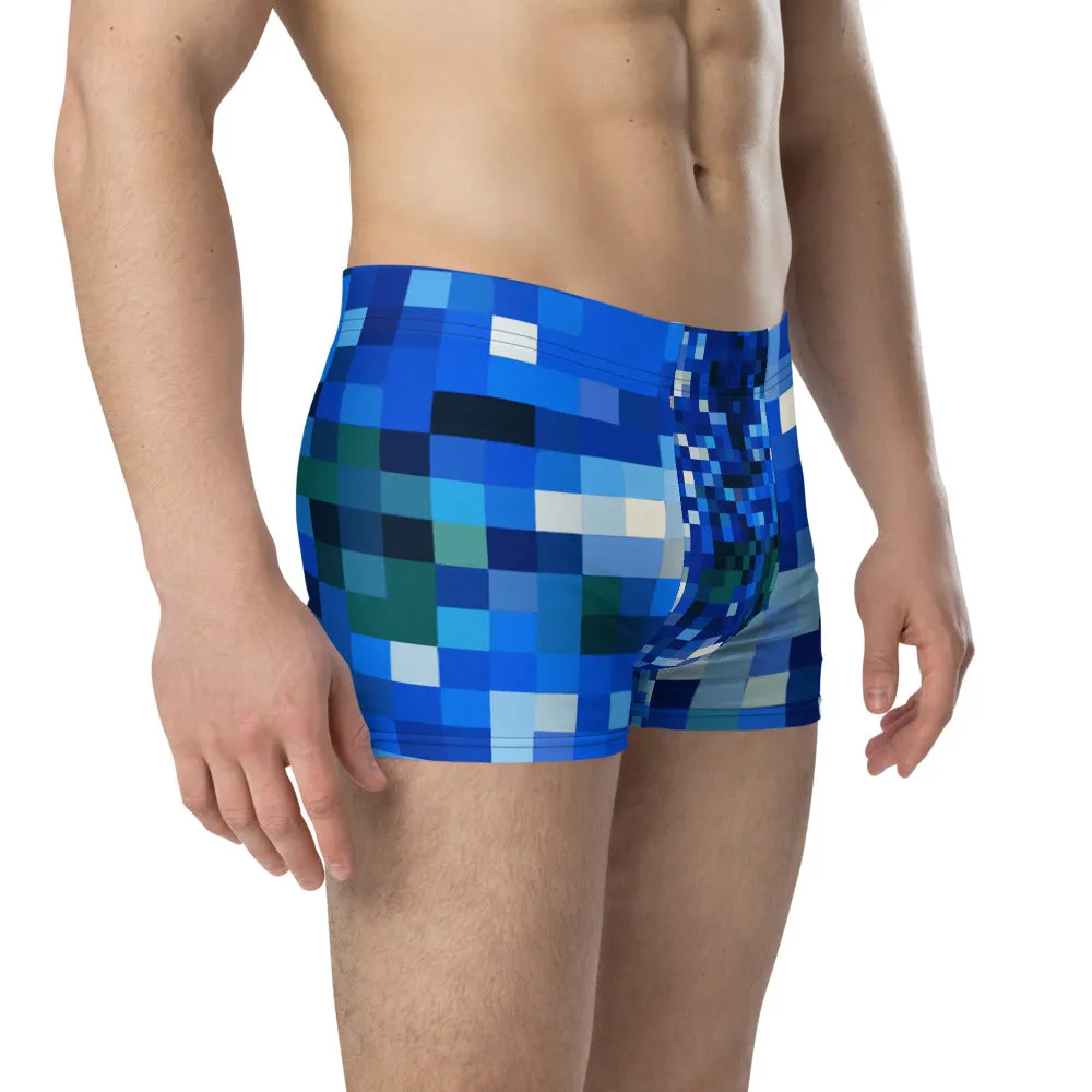 LGBT Mens Boxer Briefs - Blue Checked