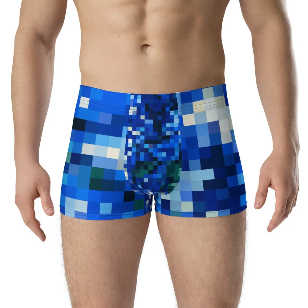 LGBT Mens Boxer Briefs - Blue Checked