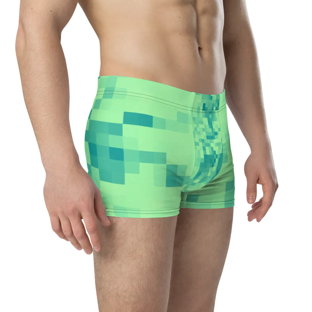 LGBT Mens Boxer Briefs - Green Checked