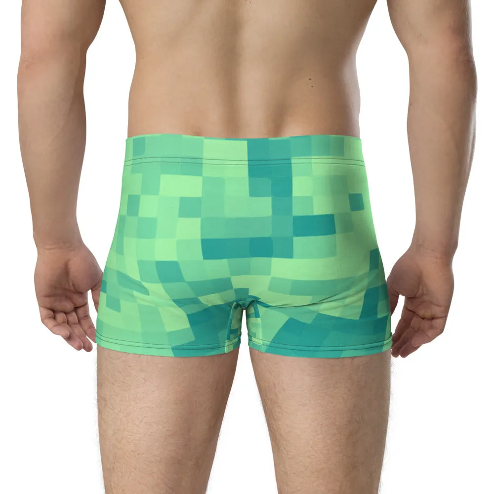LGBT Mens Boxer Briefs - Green Checked
