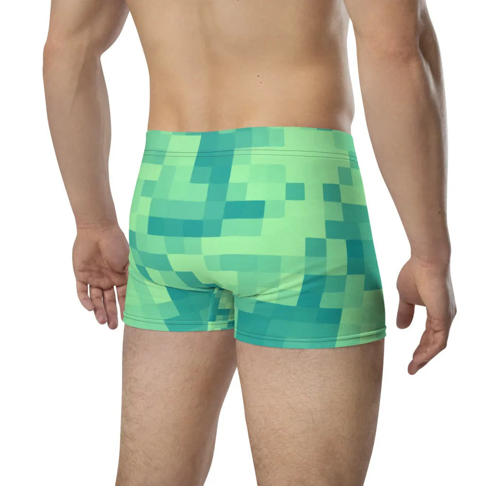 LGBT Mens Boxer Briefs - Green Checked