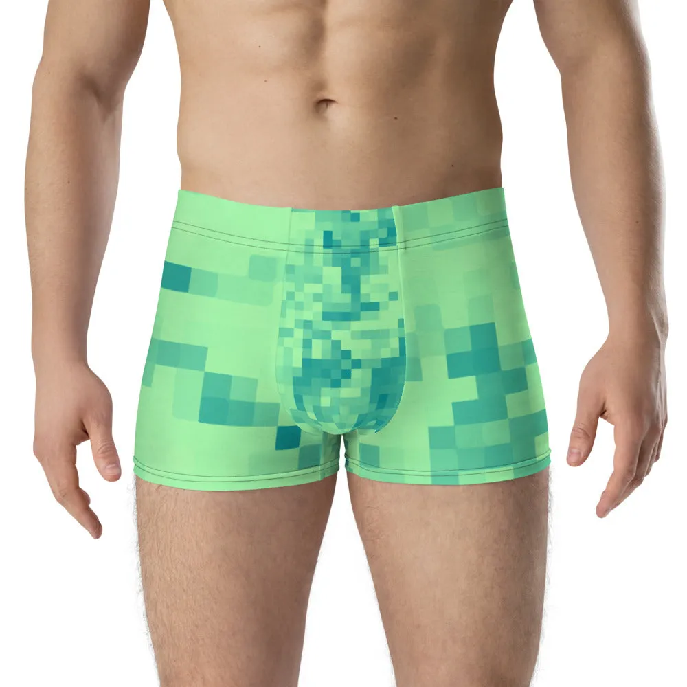 LGBT Mens Boxer Briefs - Green Checked