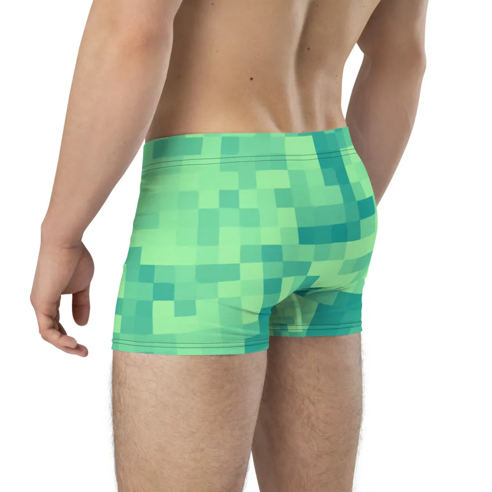 LGBT Mens Boxer Briefs - Green Checked