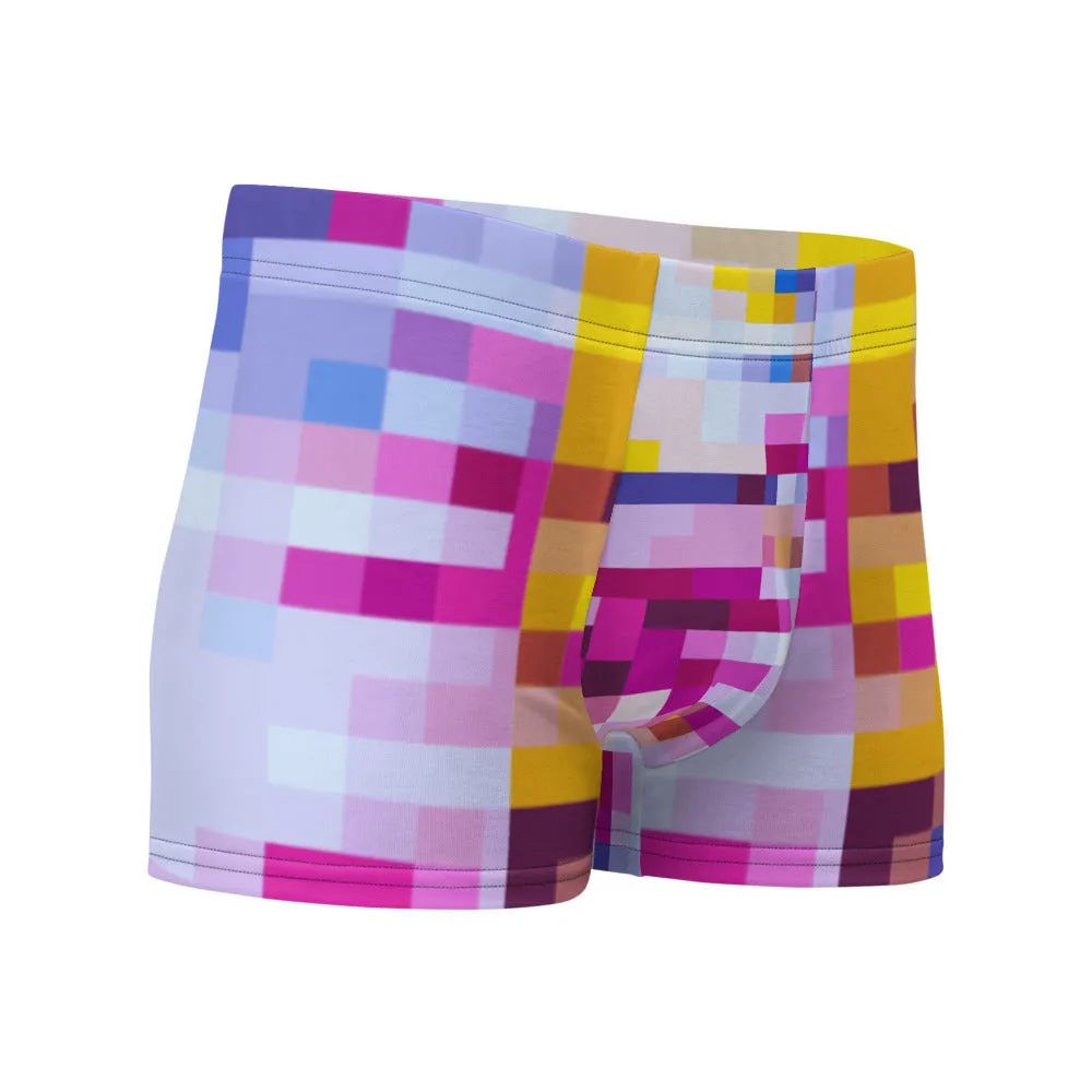 LGBT Mens Boxer Briefs - Rainbow Check