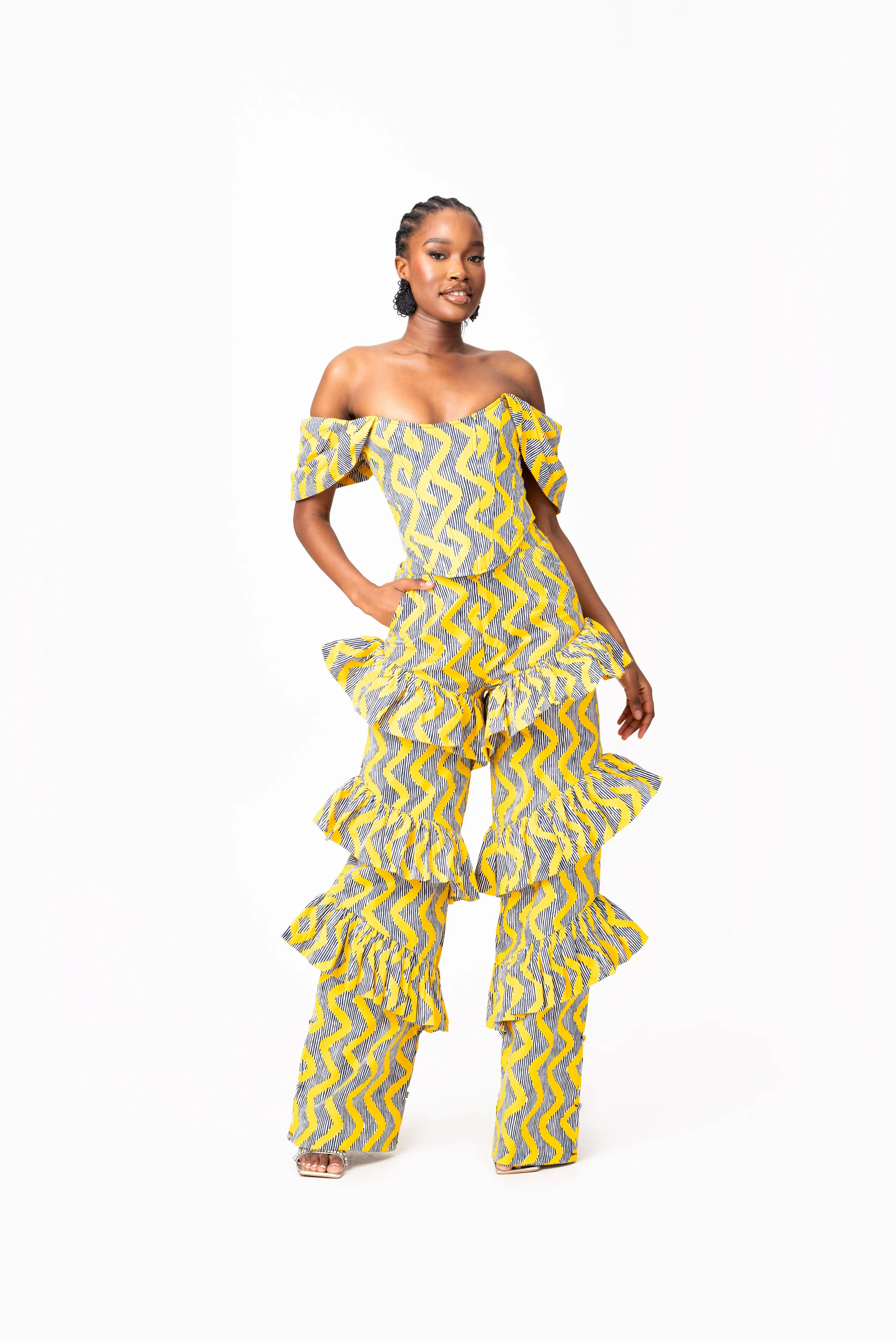 LILY African Print Corset Top