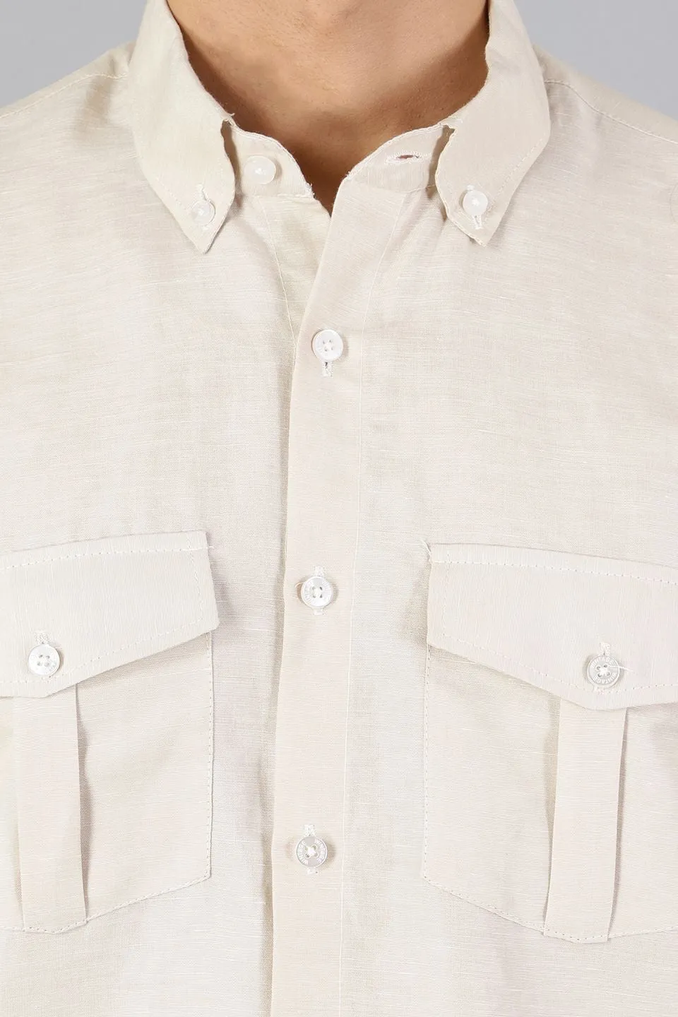 Linen Cotton Cream Shirt