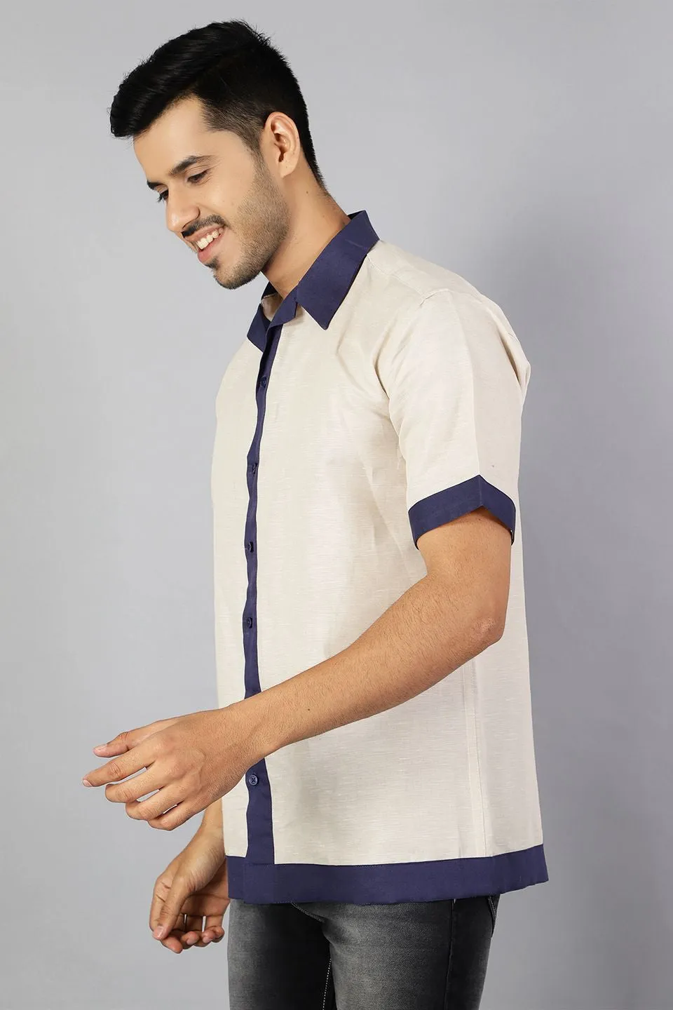 Linen Cotton Cream Shirt