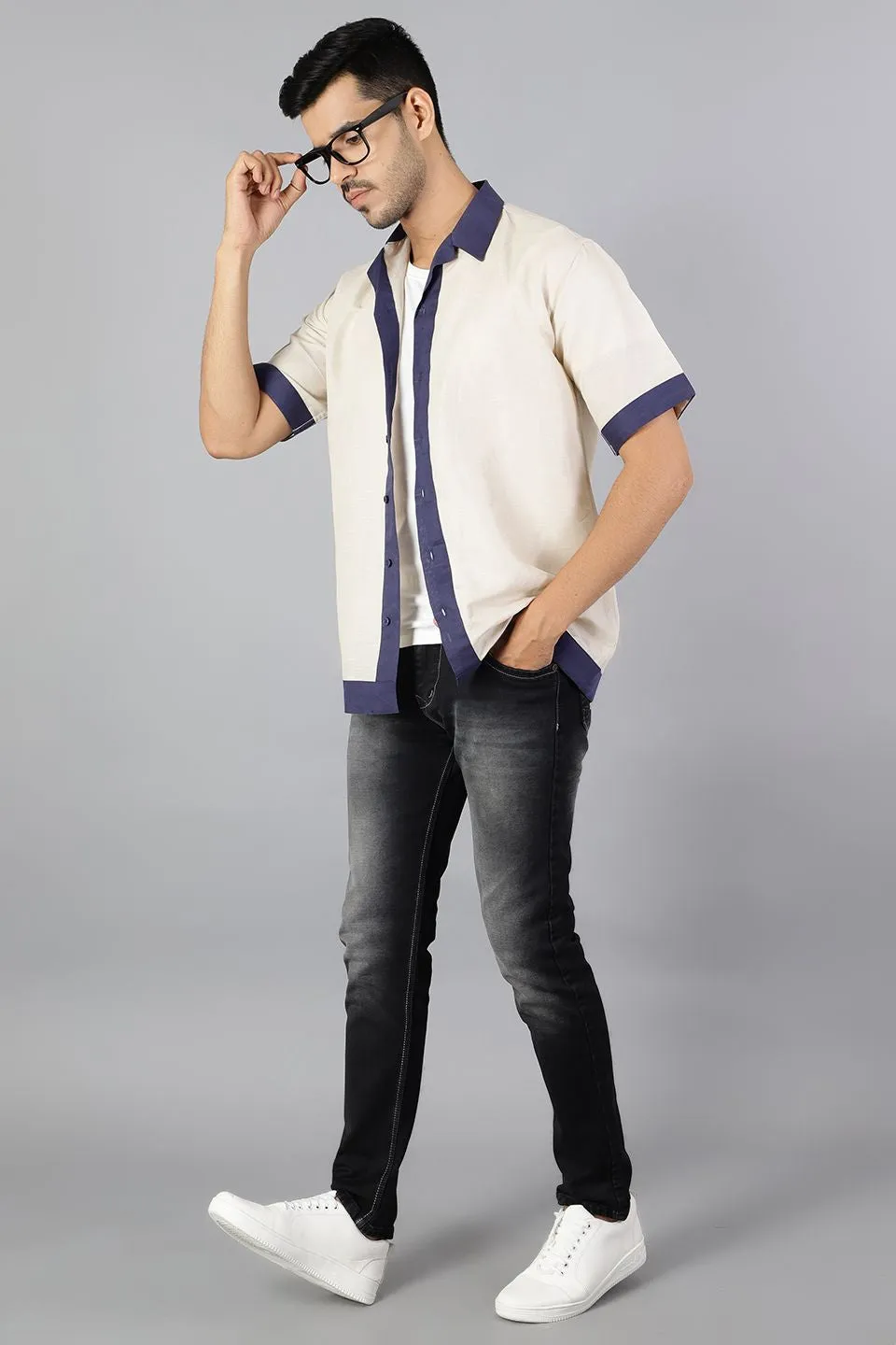 Linen Cotton Cream Shirt