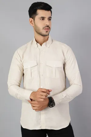 Linen Cotton Cream Shirt