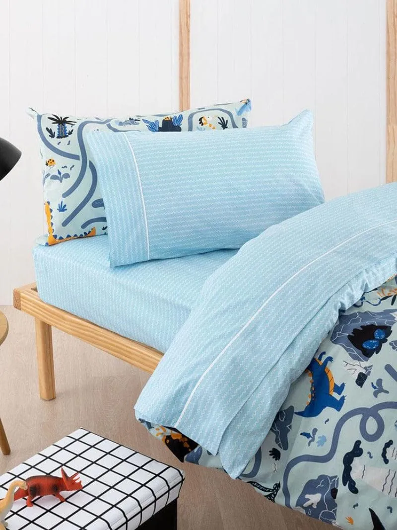 Linen House Blue Levi Sheet Set