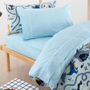 Linen House Blue Levi Sheet Set