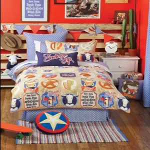 Linen House Hiccups Rodeo Blue Duvet Cover Set