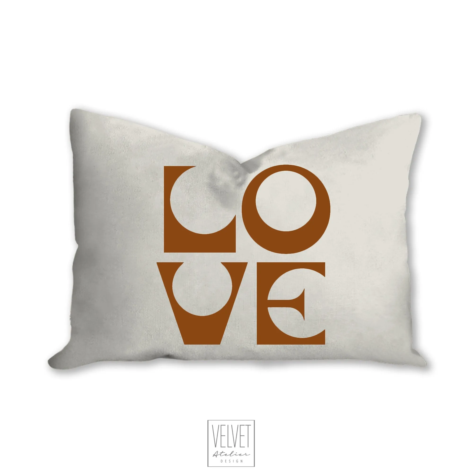 Love pillow, cinnamon black, mid century letters, groovy, Boho pillow, retro pillow, throw pillow, pillow cover and insert, accent pillow