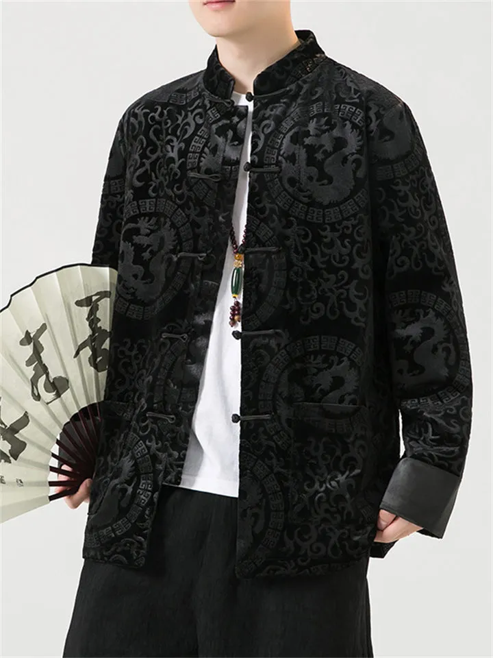 Male Luxury Retro Tang Suit Party Chinese Jackets