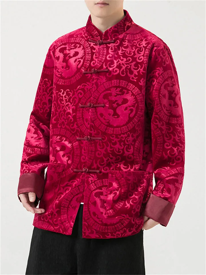 Male Luxury Retro Tang Suit Party Chinese Jackets