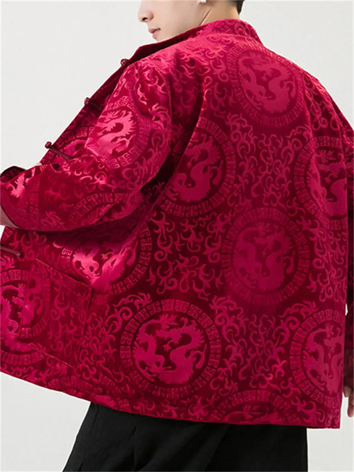 Male Luxury Retro Tang Suit Party Chinese Jackets