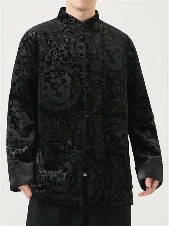 Male Luxury Retro Tang Suit Party Chinese Jackets