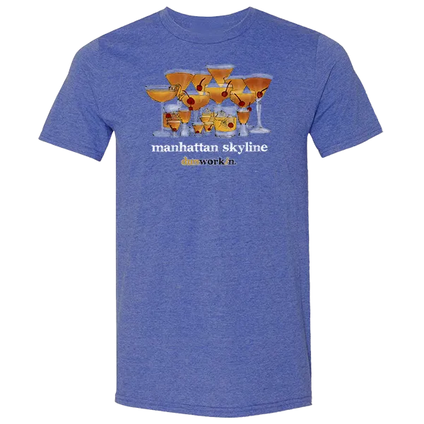 Manhattan Skyline Unisex Lightweight Cotton/Poly Blend SS Tee