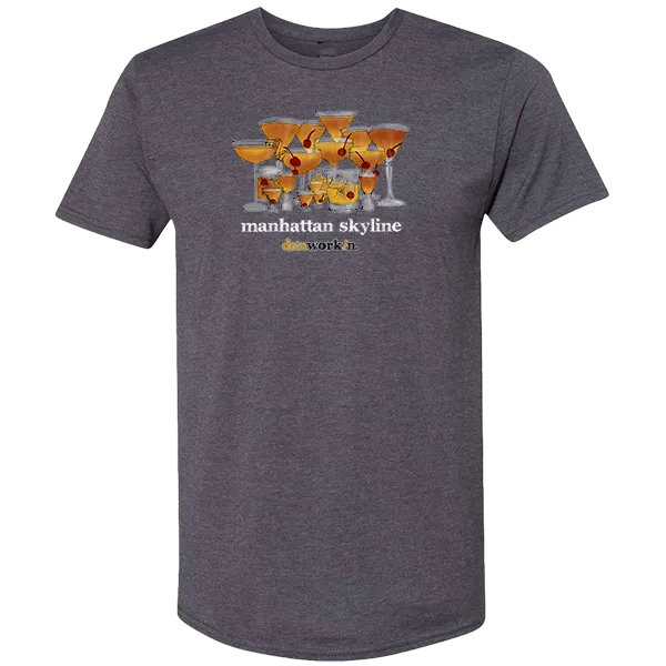 Manhattan Skyline Unisex Lightweight Cotton/Poly Blend SS Tee